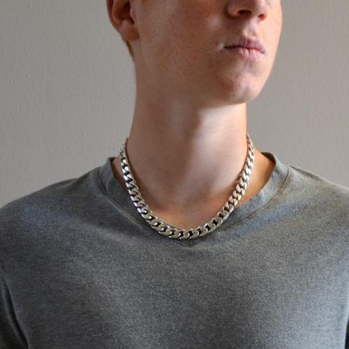 Paul Chain Collana Uomo In Acciaio Inox Argentato - Maglia Cordino - Foto 2