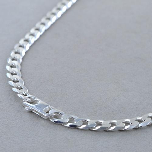 Collana Sottile In Argento Sterling 925 - Catenina A Maglia Grumetta Ritorta, Larghezza 1mm, Lunghezza 50,8cm