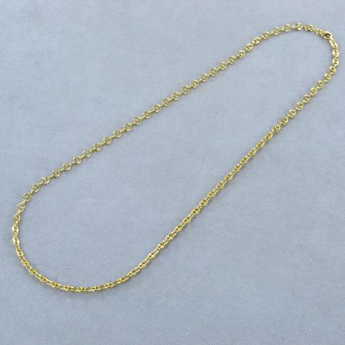 Collana con catena a maglie marine sbuffate da 7 mm, in vero oro giallo 14K, unisex - Italia