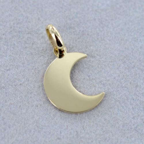 Collana Oro Giallo Con Ciondolo Luna Crescente 45 Cm - Regolabile - 2