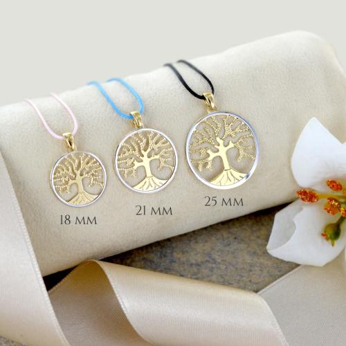 Bracciale Albero Della Vita In Oro 9 Carati, 19 Cm, Gioiello Donna Con Ciondolo Celtico, Regalo In Scatola Portagioielli Per Compleanno, Festa Della Mamma O Natale