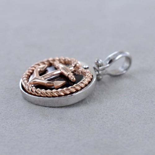 Collana Con Ciondolo Ancora E Corda Nautica In Argento E Smalti Nautica 33479 Zoom - Foto 10