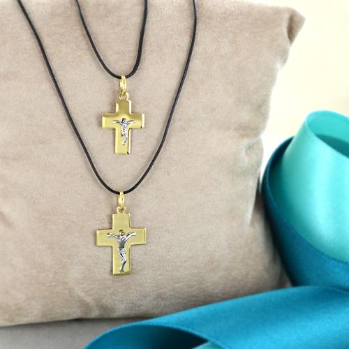 GIGB PBDK Collana con ciondolo a forma di croce in oro, per