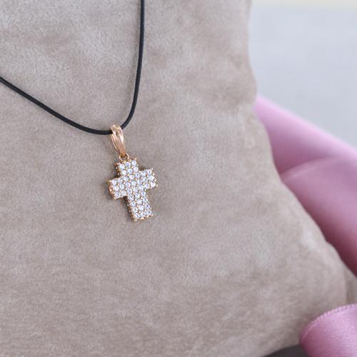 Collana Croce Con Seme Di Senape Vivaday - Pendente 100 Lingue Ti Amo In Zirconia - Placcato Oro, Oro Rosa O Platino