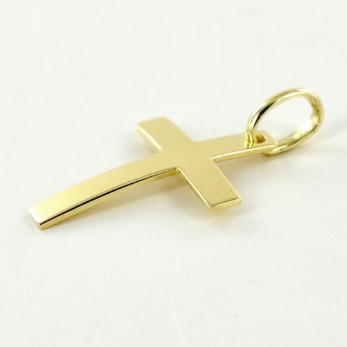 Medaglia Croce In Oro Giallo 375/000 Con Catena In Omaggio - Gioiello Per Donna O Bambino, In Cofanetto Con Certificato