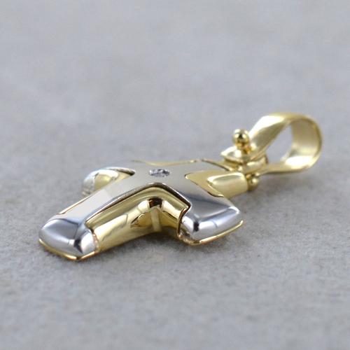 Ciondolo Croce In Oro Bianco Con Diamanti 1,28ct Ricondizionato A 1,200.00 - Foto 3