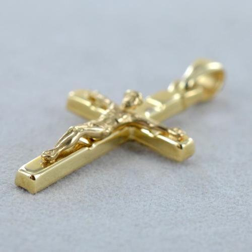 Ciondolo Croce Cristo In Oro Giallo 18 Kt 750 (6121 - Foto 2