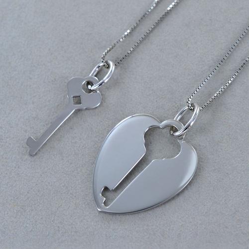 Ciondolo Cuore Divisibile In 2 Parti - Argento 925 Rodiato 13x12 Mm - Metà Per Due, Gioiello Dell'Amicizia O Amore