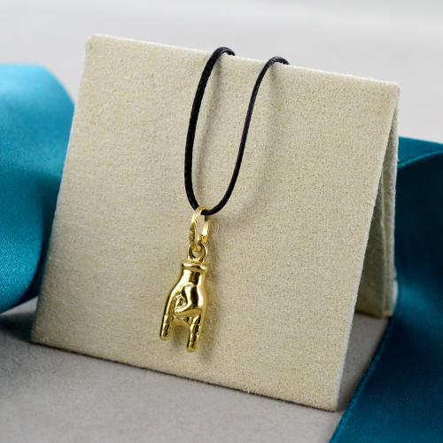 Collana Napoletana Con Ciondolo 'mano Che Fa Le Corna' – Argento 925 Placcato Oro – Gioiello Portafortuna