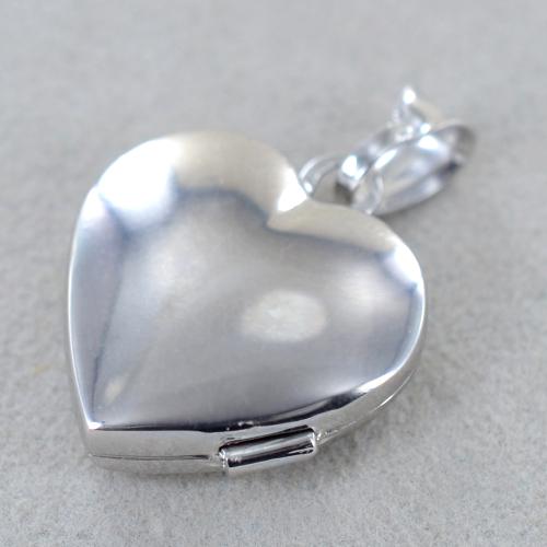 Ciondolo Medaglione A Croce Cuore In Argento Sterling 925 – 2x2.6 Cm, Peso 6 Grammi, Con Sacchetto Portagioie Nero