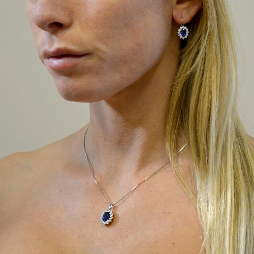 Collana con pietra dell'umore in argento che cambia colore