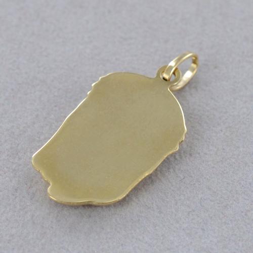 Ciondolo Volto Di Cristo In Oro Giallo 18 KT – Gioiello Religioso 3x2 Cm, Peso 2,7 Gr, Con Collana Laccio In Omaggio