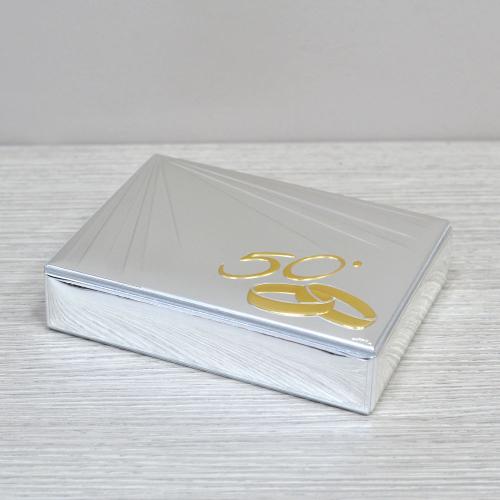 Cofanetto in argento 50 Anniversario di Nozze d'oro ...
