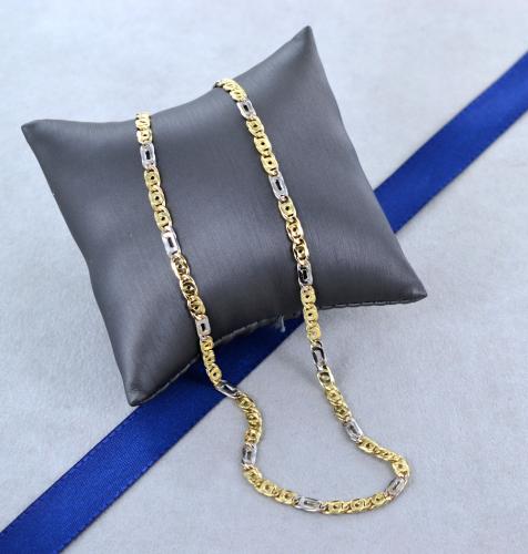 Catena Da Uomo In Oro Maglia Traversino Bicolore - 50 Cm | - La T - Foto 9