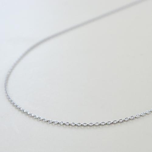 CARISSIMA Collana a Catena Rope da 2,1 mm da 9 ct Oro Bianco di Lunghezza 46 cm/18 Pollici