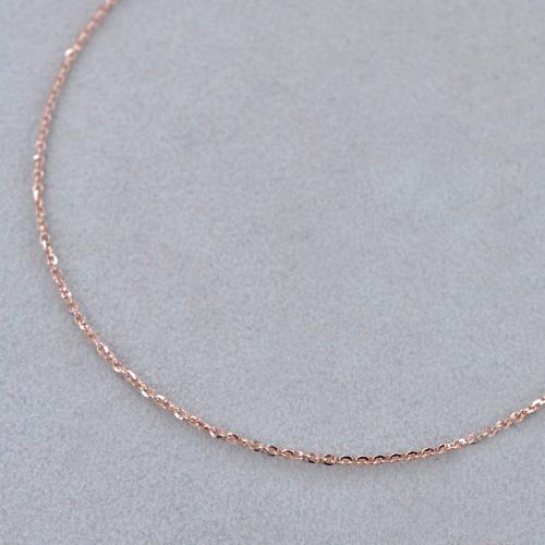 Collana con Catena e Chips Rosa e Oro in Vetro di Murano e Argento 925