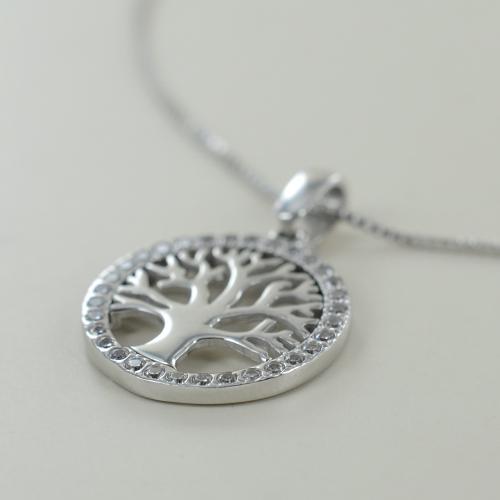Collana Albero Della Vita Con Bussola In Argento 925 – Gioiello Significativo Per Donna