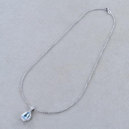 Collier En Argent 925 Avec Acquamarine Brute - Insertions Géométriques - Fabriqué En Italie - Neuf
