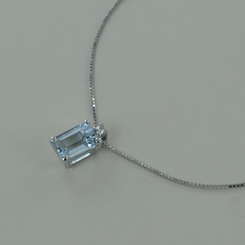 Collana Uomo E Donna Con Pietre Naturali Di Acquamarina: Ciondolo Cristallo Fatto A Mano, Catena D'Argento, Albero Della Vita