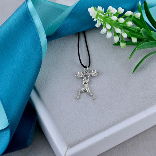 Collana con ciondolo a forma di manubrio: gioielli per sollevamento