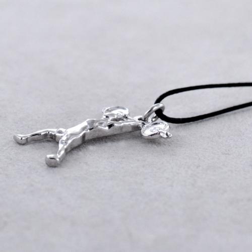 PikaLF Collana per sollevamento pesi da uomo, collana con ciondolo con manubri muscoloso bodybuilding con catena da 27,6 pollici, collana con ciondolo bilanciere per sollevatore di pesi