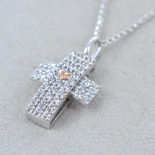 Collana croce con cristalli | Marlù Gioielli