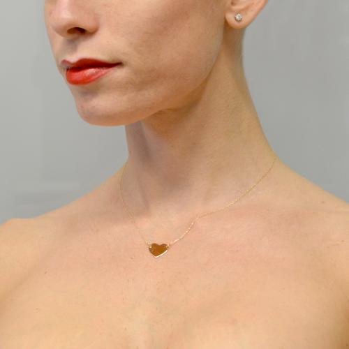 CARISSIMA Ciondolo Cuore Aperto Con Diamante Da Donna In Oro E 433731