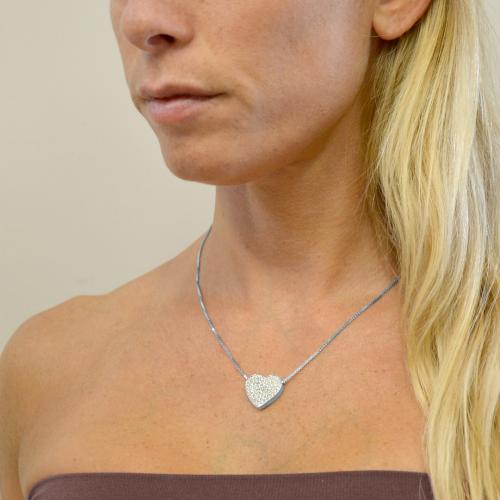Acquista Collana da donna Carolyn in taglio Cuore 0.76 Carati , Oro