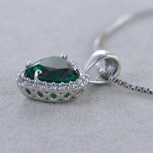 Collana Corno Portafortuna Argento Placcato Oro Zirconi