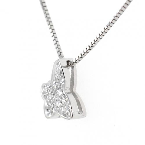 ORIDIO Collana Farfalla Con Diamante VVS1 - Argento Sterling 925 Placcato Oro 18K - Regalo Donna