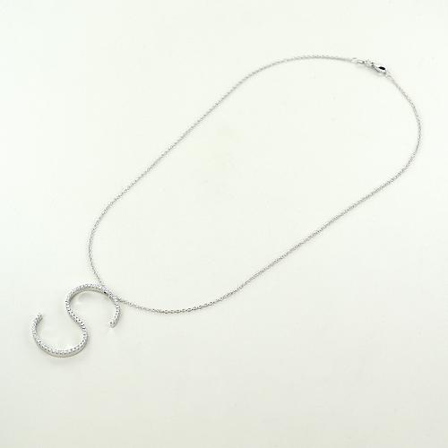 Yienate - Collana alla moda con ciondolo a forma di cuore, con lettera S, per donna e ragazza, colore: Oro
