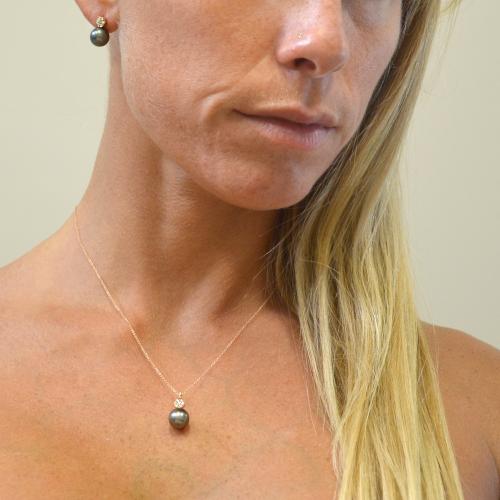 Collana con discount perla e diamante
