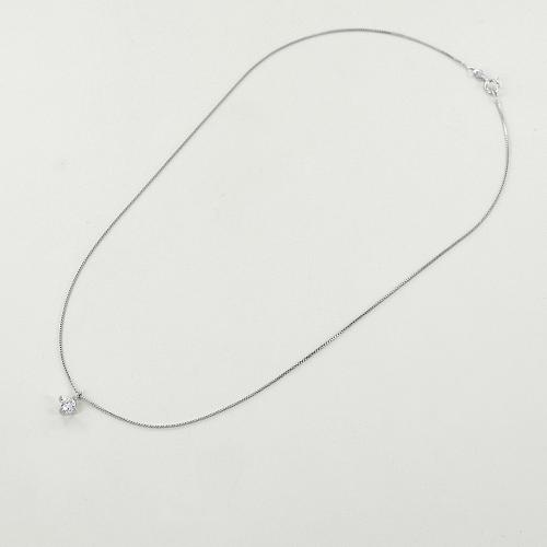 Collana con ciondolo punto luce grande Diamante 0.25 certificato