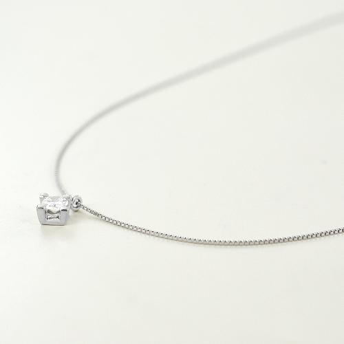 Collana con ciondolo punto luce grande Diamante 0.25 certificato