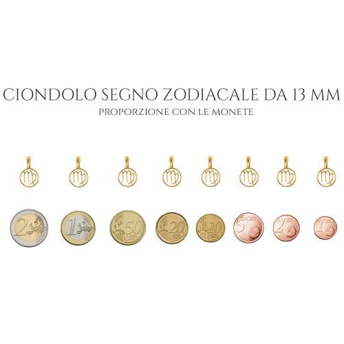 Ciondolo Segno Zodiacale Capricorno In Oro Giallo Stilizzato Cappagli Gioielli 158125