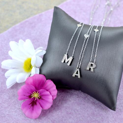 PDPAOLA Collana Lettera R In Argento 925 Con Placcato Oro 18k - Gioiello Donna Con Pietre Naturali