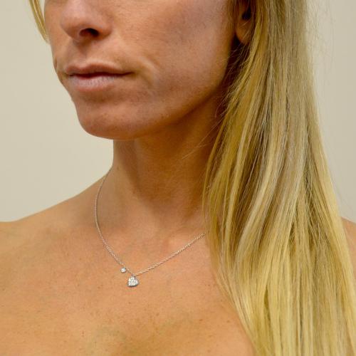 Collana 18° Anniversario Matrimonio - Ciondolo Cuore Con Ritaglio '18' In Argento, Catena 45 Cm, Regalo Per Moglie - 2