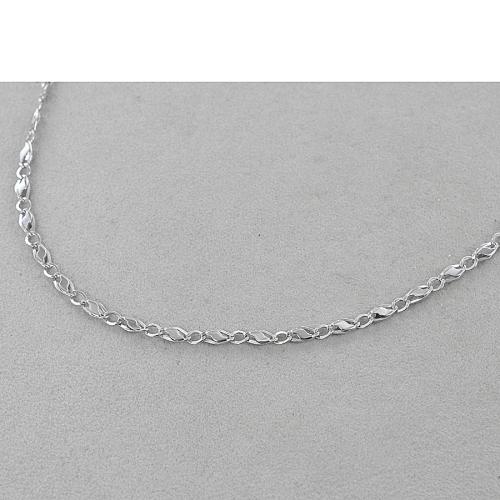 Collana Oro Bianco 18kt Diamanti 0.05 Ct Smeraldo 0.14 Ct