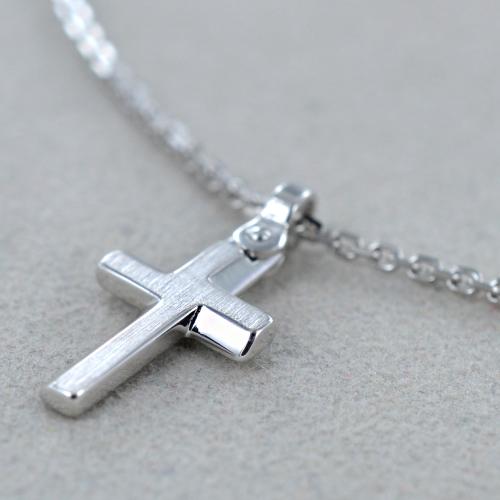 Pendente Ciondolo Croce In Argento Zirconi Con Collana In Argento - Gioielli Pietre Dure Dimora Degli Angeli - Foto 10