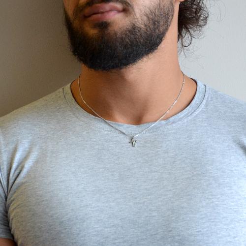 ZANCAN Collana Uomo Argento Con Croce ESC046 - Foto 7