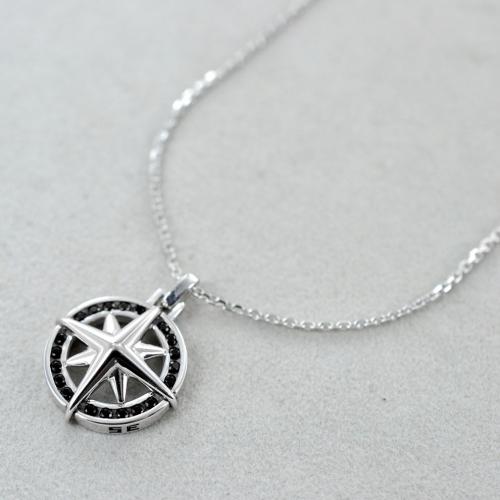 Tuscany Silver Collana da Donna in Argento Sterling Placcata Oro Rosa con Pendente Rotondo Martellato su Catena 60cm/24