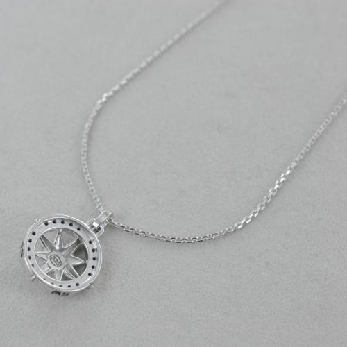 Ciondolo in argento sterling placcato oro rosa con pietra preziosa