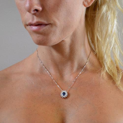 Petit- Collana Con Pendente Zaffiro E Diamanti - Ma.Gi. Gioielli - Foto 8