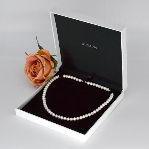 Collane Di Perle Naturali Rotonde Bianche Pure Con Certificato - Foto 4