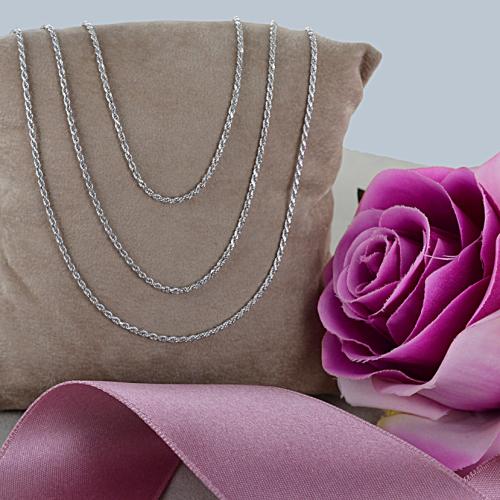 Collana in argento Sterling da 45,7 cm, perfetta per pendenti. SVN80