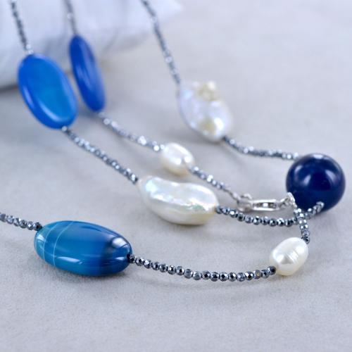 Collana lunga con perle nere | La magia delle pietre