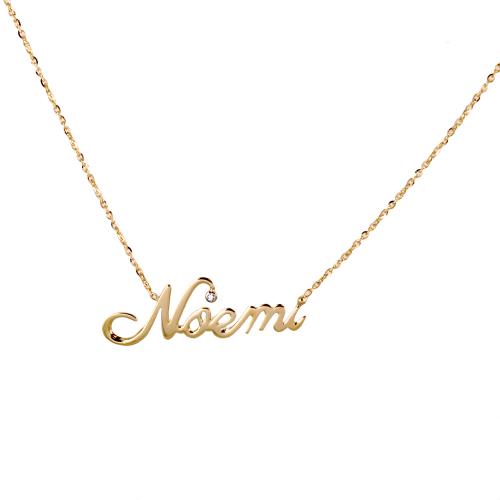 Collana in oro massiccio Scrittura a mano Gioielli Collane Collane con nome o con iniziali firma di gioielli personalizzati collana in smalto colorato 
