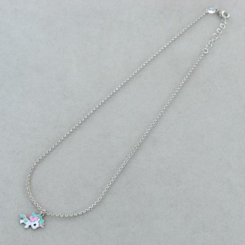 Laimons Collana da bambina in argento sterling 925 opaco lucido