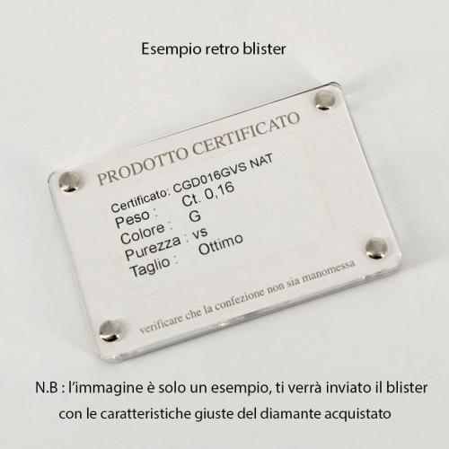 Diamante in Blister per carati 0.10 colore G purezza VS