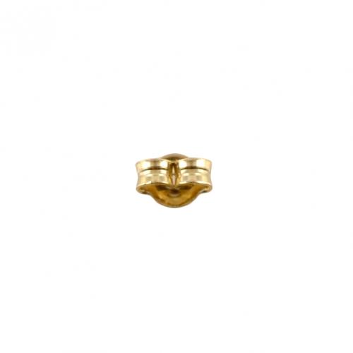 NKlaus Orecchino Singolo In Oro Giallo 585 (14K) Con Zirconia 4,0mm, Colore Ametista - Gioiello Elegante Per Donna